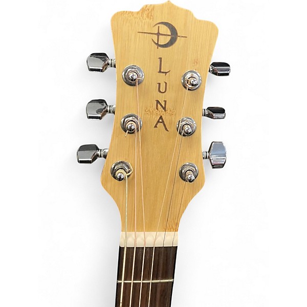 Used Luna WOODLAND BAMBOO Natural Acoustic Electric Guitar