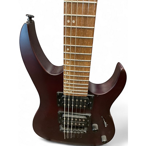 Used Mitchell MM100 Mini Burgundy Solid Body Electric Guitar