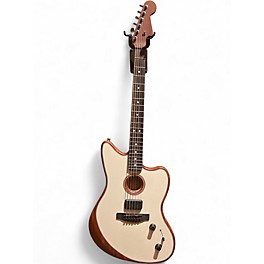 Used Fender American Acoustasonic Jazzmaster Arctic White Acoustic Electric Guitar