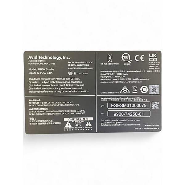 Used Avid Mbox STUDIO Audio Interface