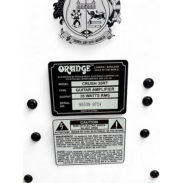 Used Orange Amplifiers Crush 35RT Guitar Combo Amp