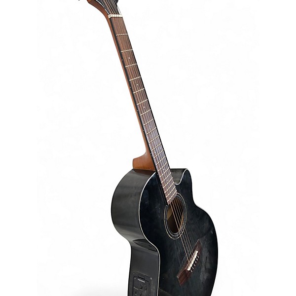 Used Mitchell mx 430 QAB flamed black Acoustic Electric Guitar