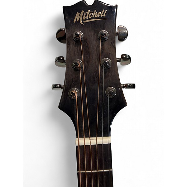 Used Mitchell mx 430 QAB flamed black Acoustic Electric Guitar