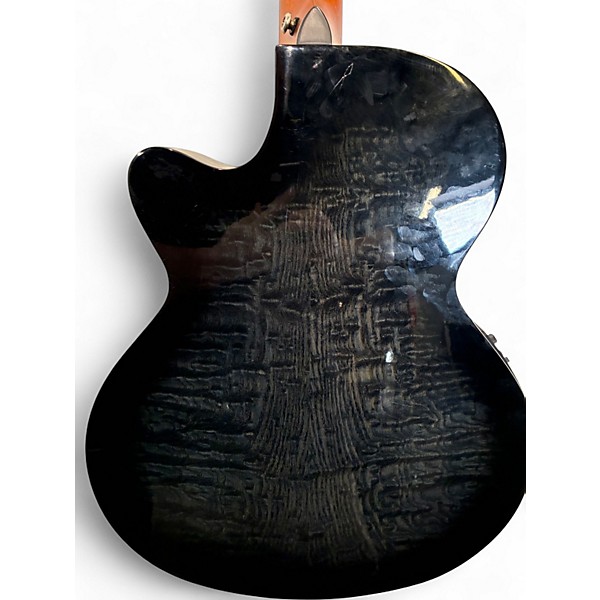 Used Mitchell mx 430 QAB flamed black Acoustic Electric Guitar