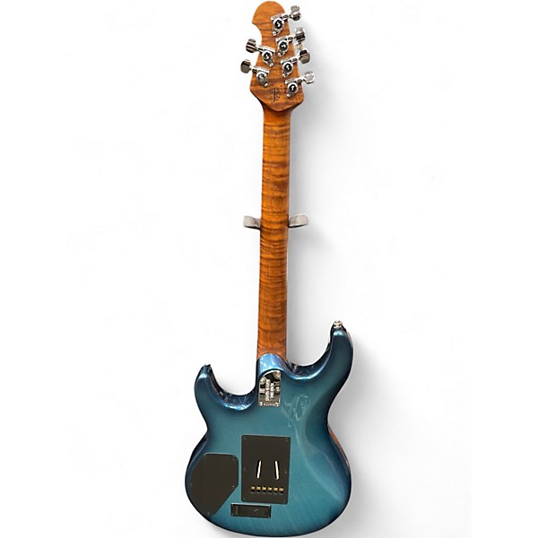 Used Ernie Ball Music Man L4 Blue Solid Body Electric Guitar