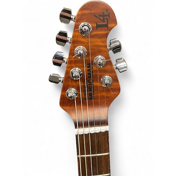 Used Ernie Ball Music Man L4 Blue Solid Body Electric Guitar