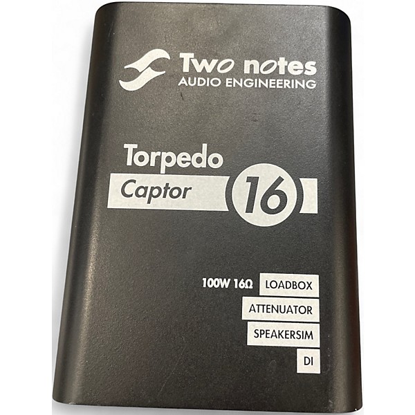 Used Two Notes AUDIO ENGINEERING Torpedo Captor Loadbox/Attenuator/DI Black 16 Ohm Power Attenuator