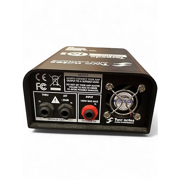 Used Two Notes AUDIO ENGINEERING Torpedo Captor Loadbox/Attenuator/DI Black 16 Ohm Power Attenuator