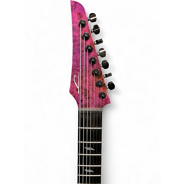 Used Legator N7 Super Shredder Magenta Burl Solid Body Electric Guitar