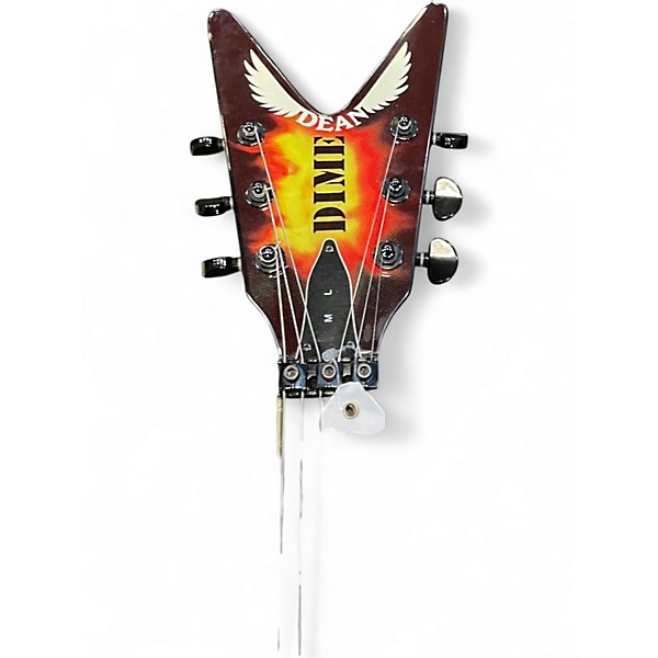 Used Dean ML DIME-O-FLAME FLAMES Solid Body Electric Guitar