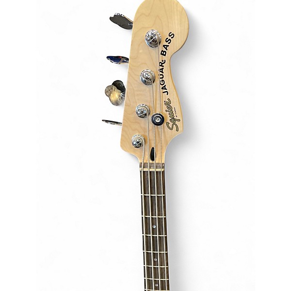 Used Squier JAGUAR BASS Black Electric Bass Guitar