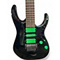 Used Ibanez UV70 Universe Steve Vai Signature 7 String BLACK and GREEN Solid Body Electric Guitar