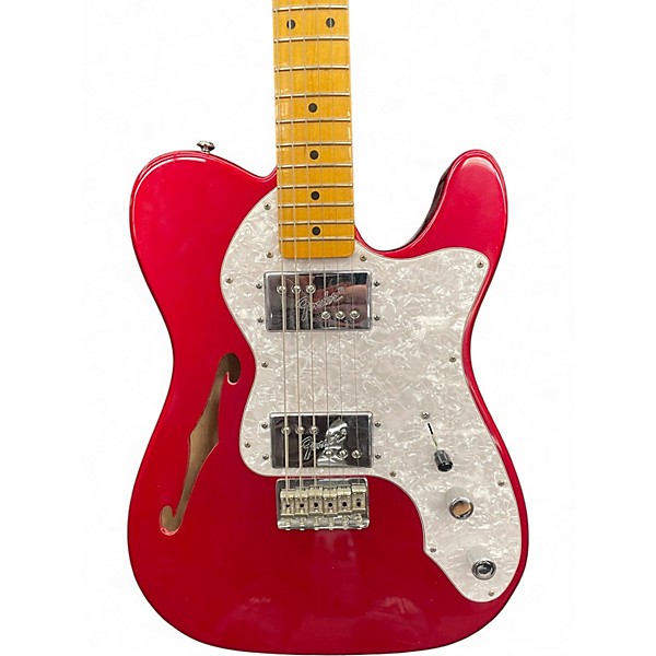 Used Fender 1972 American Vintage Telecaster Thinline Candy Apple Red Solid Body Electric Guitar