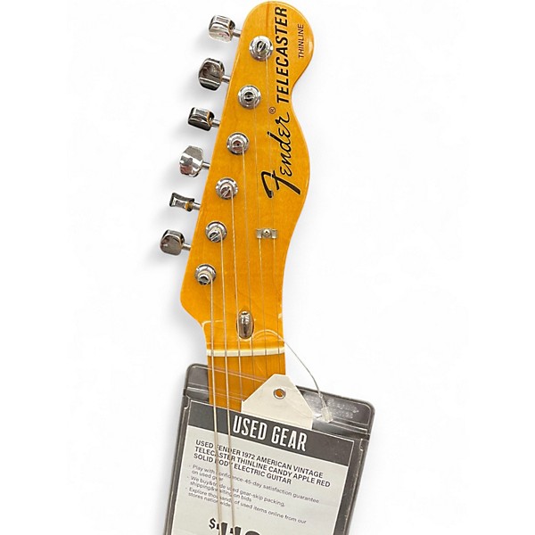 Used Fender 1972 American Vintage Telecaster Thinline Candy Apple Red Solid Body Electric Guitar