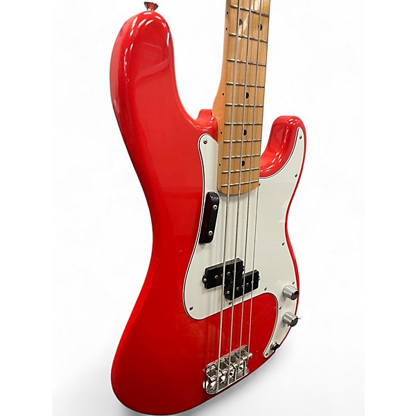 Used Fender Made in Japan Limited International Color Precision Bass Candy Apple Red Electric Bass Guitar