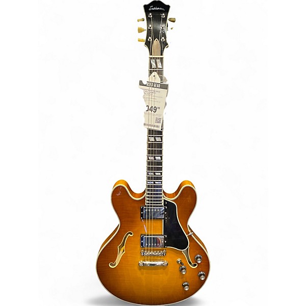 Used Eastman T486 Gold Burst Hollow Body Electric Guitar