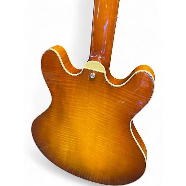 Used Eastman T486 Gold Burst Hollow Body Electric Guitar