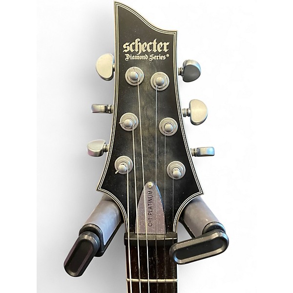 Used Schecter Guitar Research C1 Platinum Black and Silver Solid Body Electric Guitar