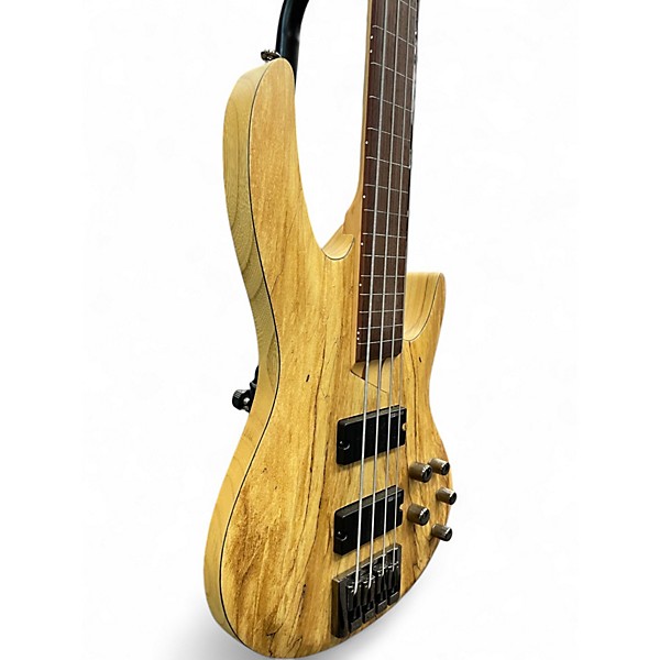Used ESP LTD B204 Fretless SATIN NATURAL Electric Bass Guitar