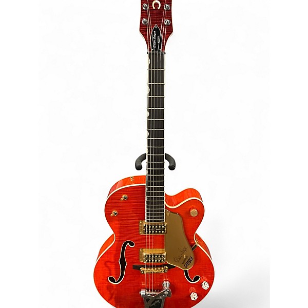 Used Gretsch Guitars G6120SSU Brian Setzer Signature Trans Orange Hollow Body Electric Guitar