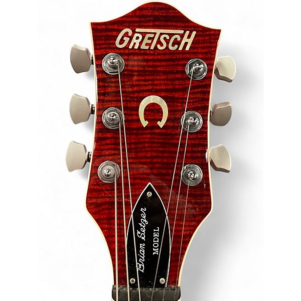 Used Gretsch Guitars G6120SSU Brian Setzer Signature Trans Orange Hollow Body Electric Guitar
