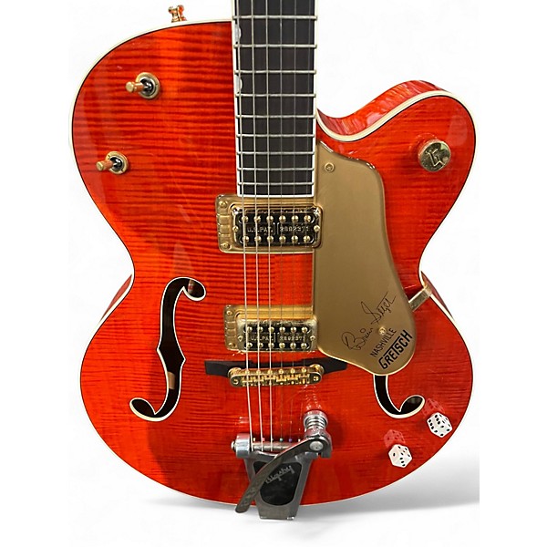 Used Gretsch Guitars G6120SSU Brian Setzer Signature Trans Orange Hollow Body Electric Guitar