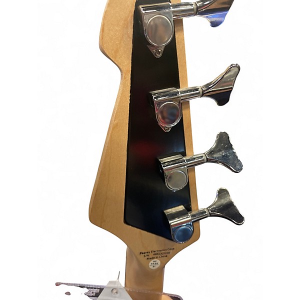 Used Peavey Milestone 4 Black and White Electric Bass Guitar