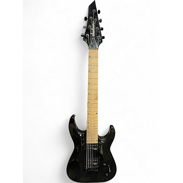 Used Jackson JS22-7 Dinky 7 String Black Solid Body Electric Guitar