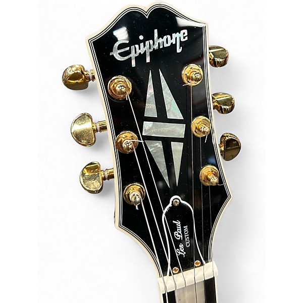 Used Epiphone Les Paul Custom Antique Ivory Solid Body Electric Guitar