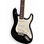 Used Fender American Standard Stratocaster Black and White Solid Body Electric Guitar