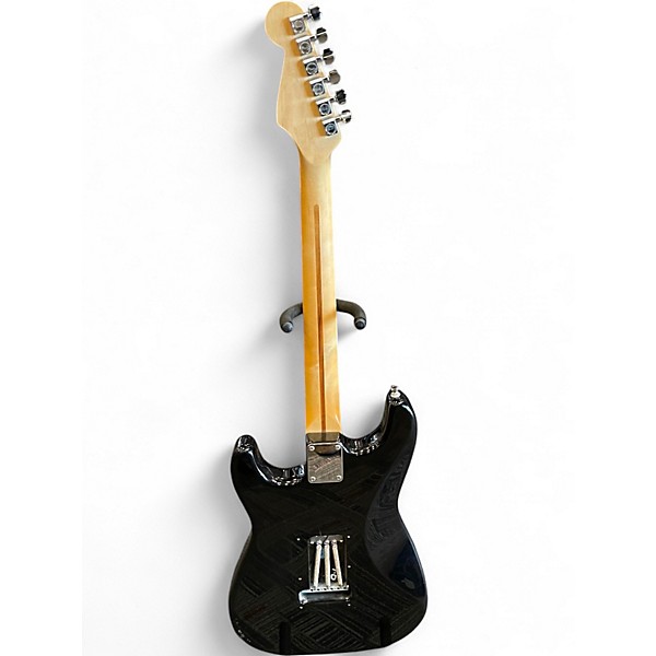 Used Fender American Standard Stratocaster Black and White Solid Body Electric Guitar