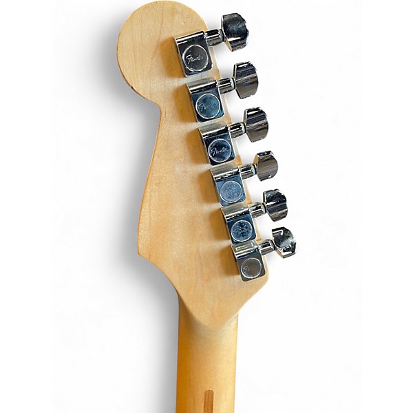 Used Fender American Standard Stratocaster Black and White Solid Body Electric Guitar