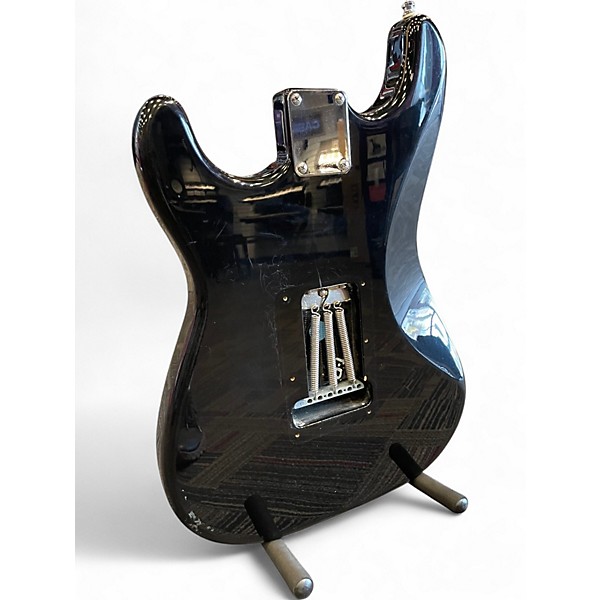 Used Fender American Standard Stratocaster Black and White Solid Body Electric Guitar