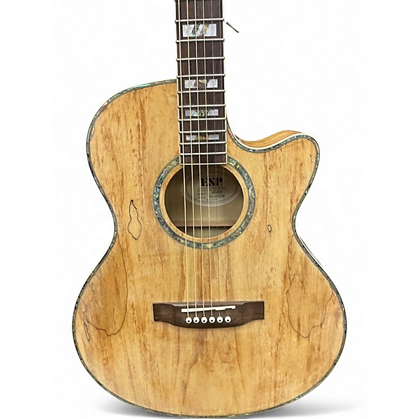 Used ESP LTD Xtone XEWSM Spalted Maple Acoustic Electric Guitar