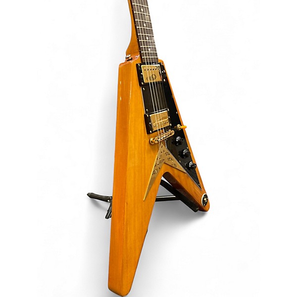 Used Epiphone 1958 Korina Flying V Natural Solid Body Electric Guitar
