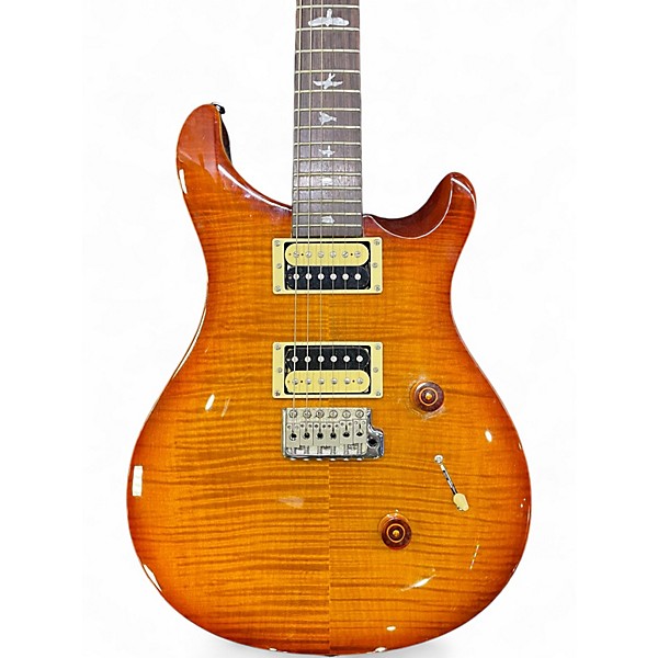 Used PRS SE Custom 24 Amber Solid Body Electric Guitar