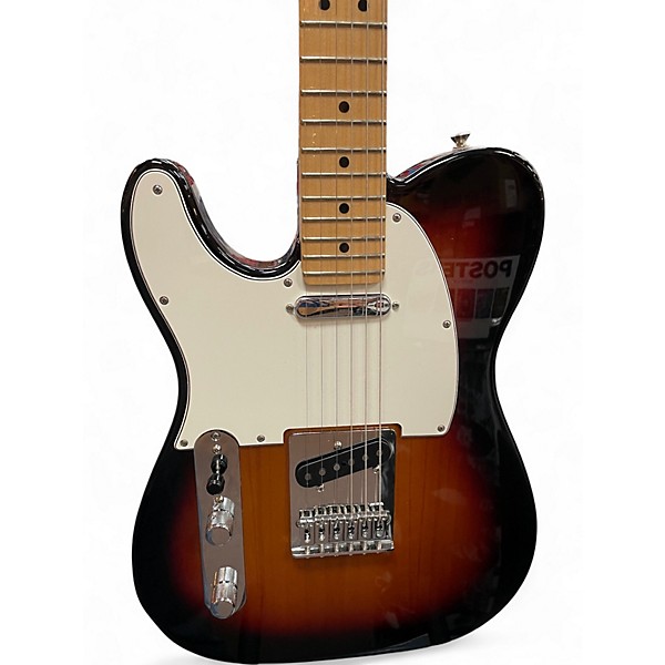 Used Fender Player Telecaster Left Handed 2 Tone Sunburst Solid Body Electric Guitar