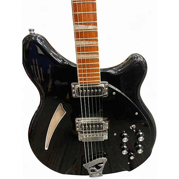 Used 2012 Rickenbacker 360 Black Hollow Body Electric Guitar