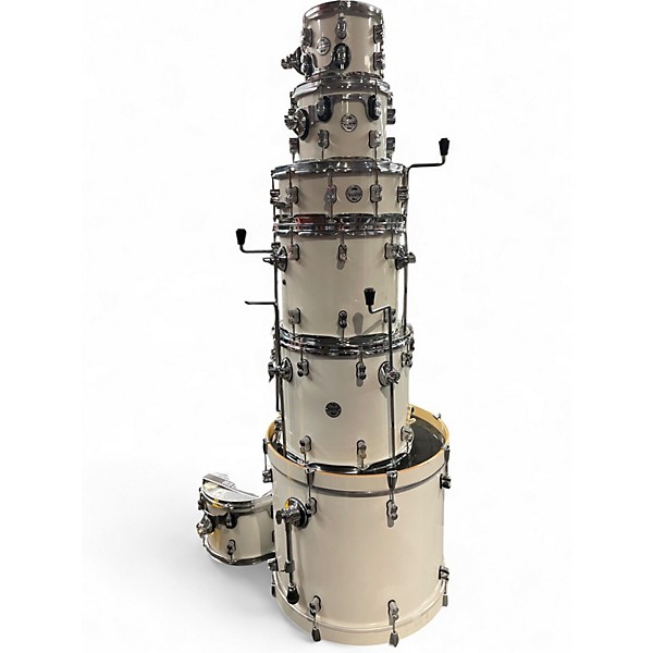 Used PDP by DW 7 Piece Concept Series PEARLESCENT WHITE Drum Kit