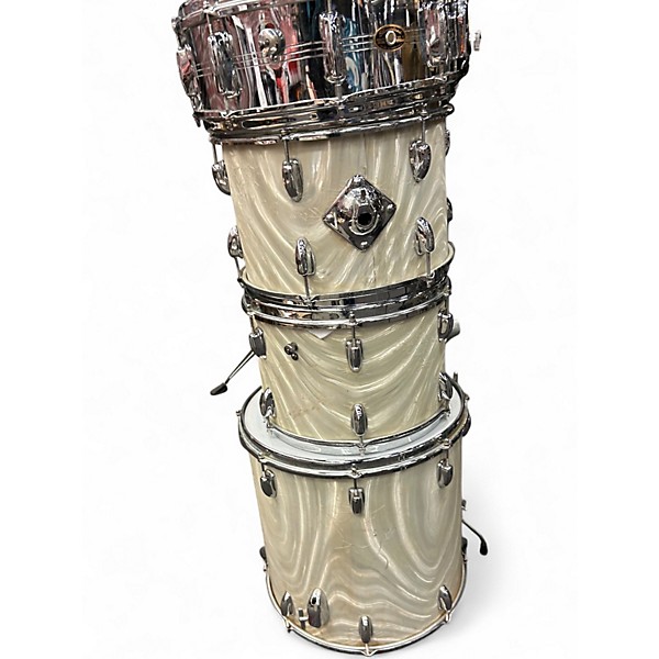 Vintage 1985 Slingerland 5 Piece Gene Krupa Deluxe White Drum Kit