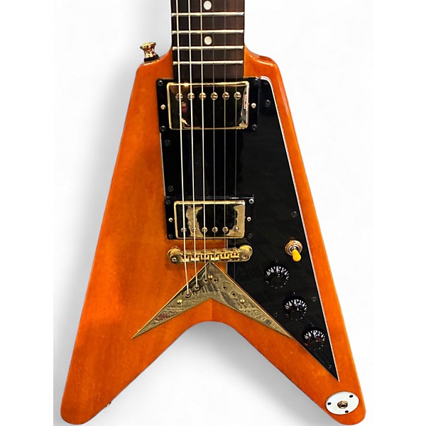Used Epiphone JOE BONAMASSA "AMOS" FLYING V Natural Solid Body Electric Guitar