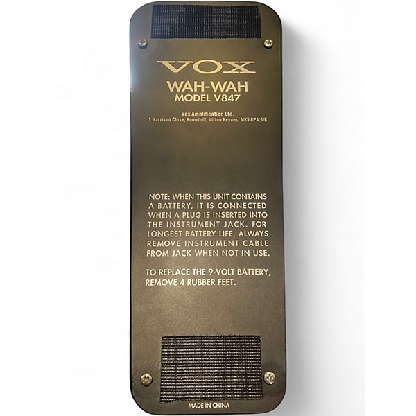 Used VOX V847 Reissue Wah Effect Pedal