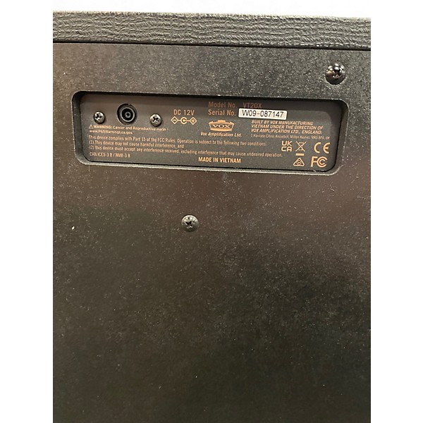 Used VOX Valvetronix VT20X 20W 1x8 Guitar Combo Amp