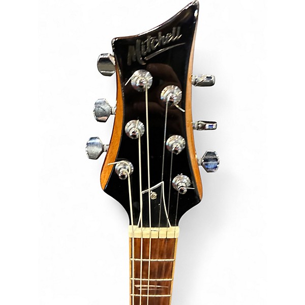 Used Mitchell MS450 Trans Black Solid Body Electric Guitar