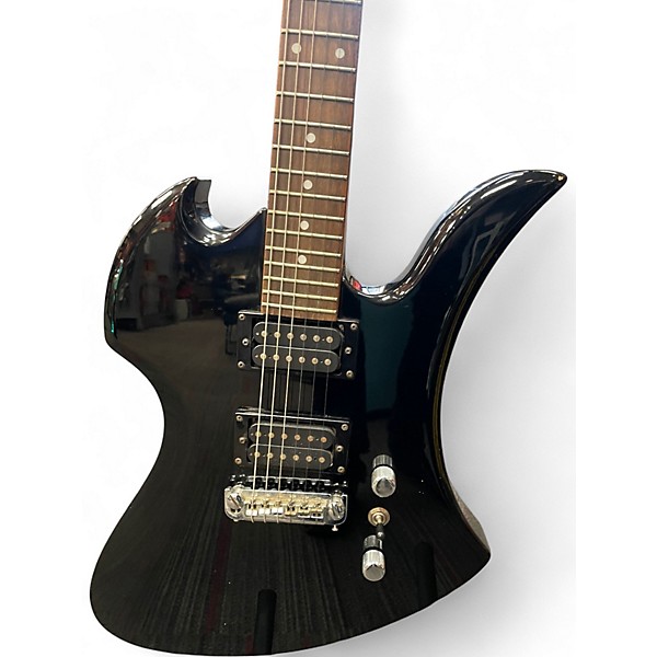 Used B.C. Rich Bronze Series Mockingbird Black Solid Body Electric Guitar