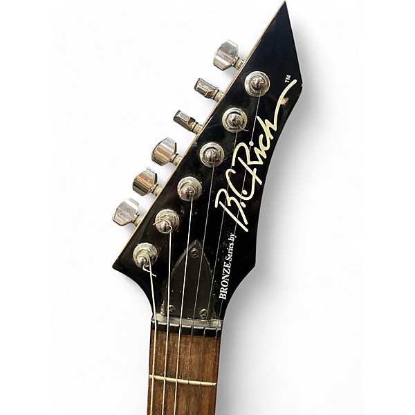 Used B.C. Rich Bronze Series Mockingbird Black Solid Body Electric Guitar