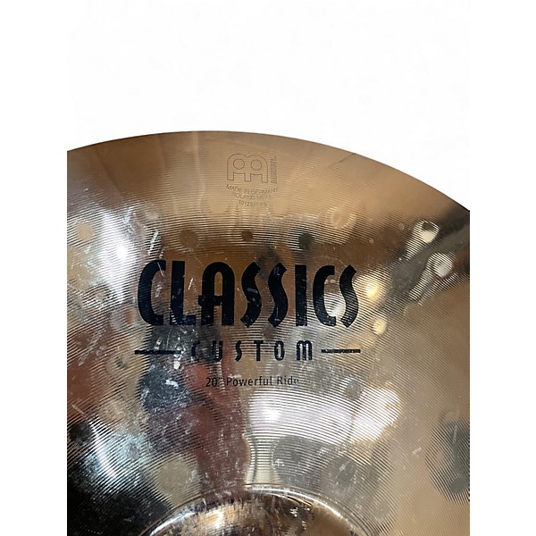 Used MEINL 20in CLASSICS CUSTOM POWERFUL RIDE Cymbal