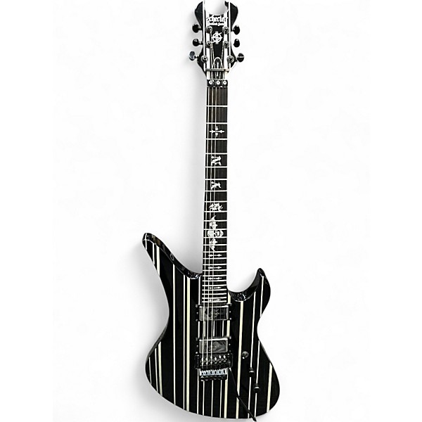 Used Schecter Guitar Research Synyster Gates Signature Custom S BLACK PINSTRIPE Solid Body Electric Guitar