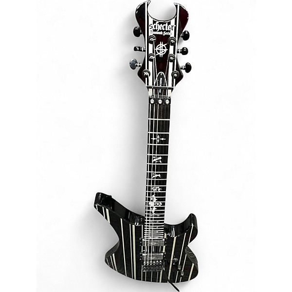 Used Schecter Guitar Research Synyster Gates Signature Custom S BLACK PINSTRIPE Solid Body Electric Guitar