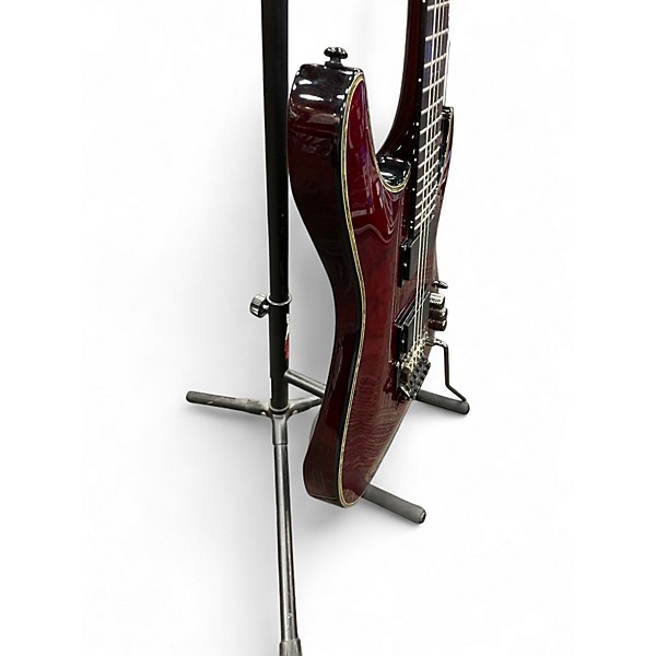 Used Schecter Guitar Research Hellraiser C1 Floyd Rose Black Cherry Solid Body Electric Guitar